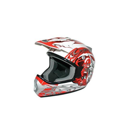 casque Victoria Bull Joker face rouge blanc